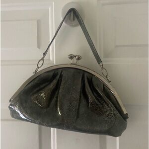 Vintage Grey Patent Purse